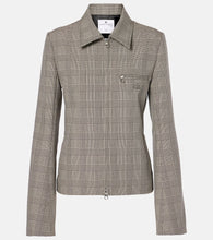 Courr√É¬®ges Prince of Wales check wool-blend jacket