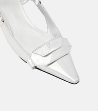 Courr√É¬®ges Racer faux leather slingback pumps