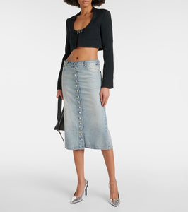 Courr√É¬®ges Scoop-neck cropped jacket