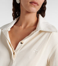 Courreges Asymmetric cotton-blend piqu√É¬© minidress