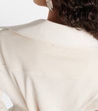 Courreges Asymmetric cotton-blend piqu√É¬© minidress