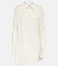 Courreges Asymmetric cotton-blend piqu√É¬© minidress