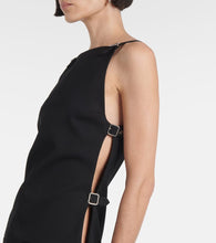 Courreges Buckle-detail wool minidress