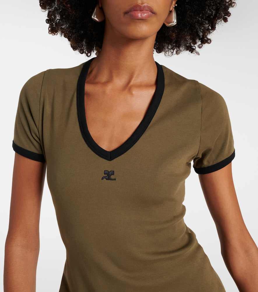 Courreges Cotton jersey minidress