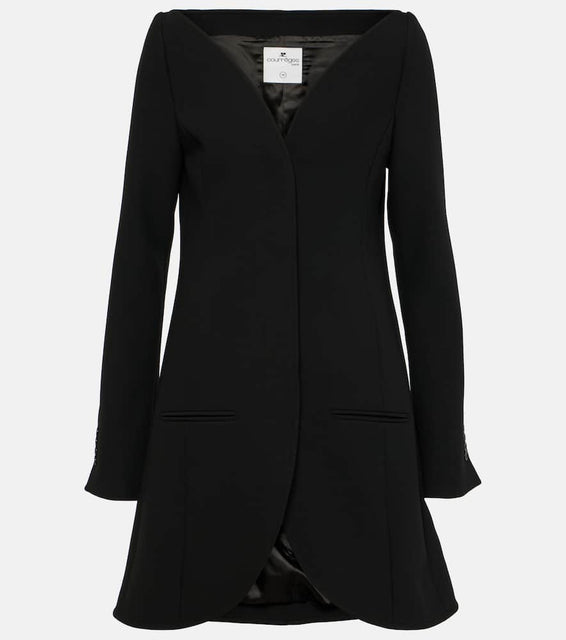 Courreges Ellipse crêpe coat