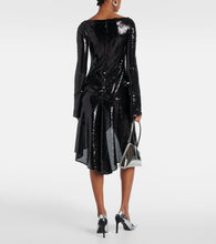 Courreges Ellipse sequined cutout midi dress