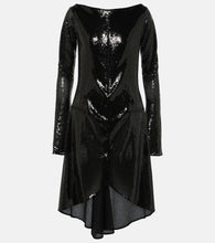 Courreges Ellipse sequined cutout midi dress