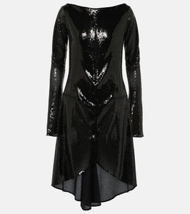 Courreges Ellipse sequined cutout midi dress