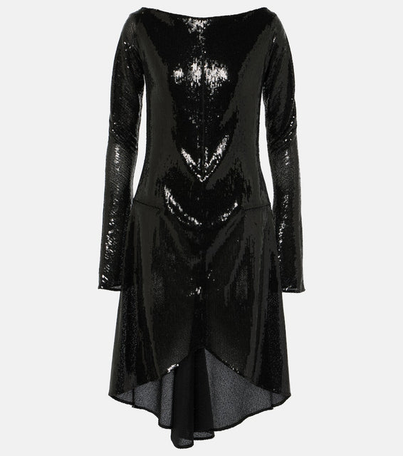 Courreges Ellipse sequined cutout midi dress