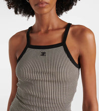 Courreges Houndstooth cotton minidress
