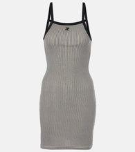 Courreges Houndstooth cotton minidress