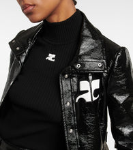 Courreges Logo cotton-blend trench coat