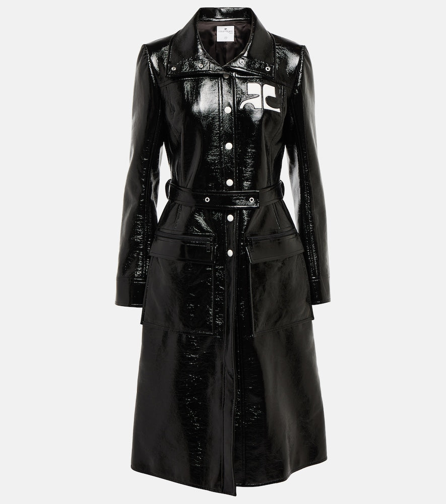 Courreges Logo cotton-blend trench coat - Courreges Logo 棉混纺风衣