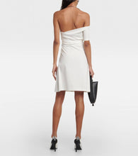 Courreges Logo off-shoulder cotton minidress