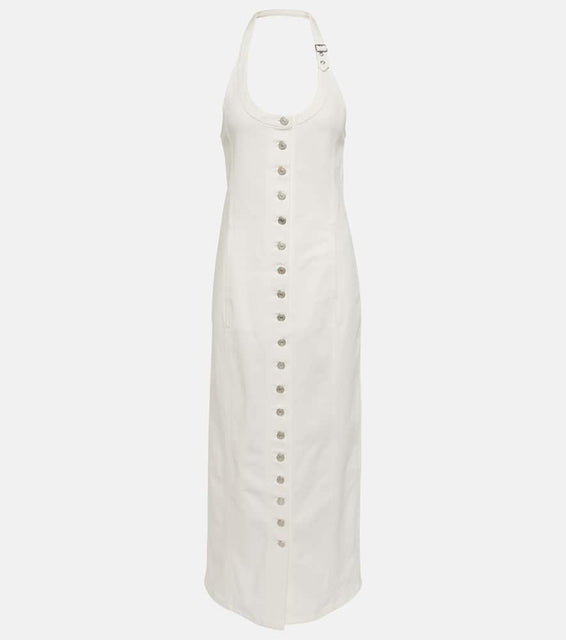 Courreges Multiflex denim midi dress