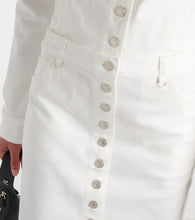 Courreges Multiflex denim midi skirt