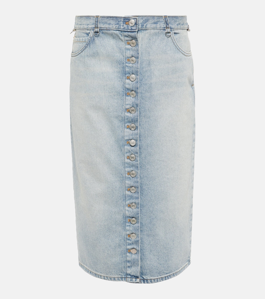 Courreges Multiflex denim midi skirt - Courreges Multiflex 牛仔中长半身裙