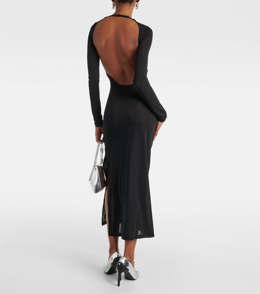 Courreges Open-back jersey midi dress