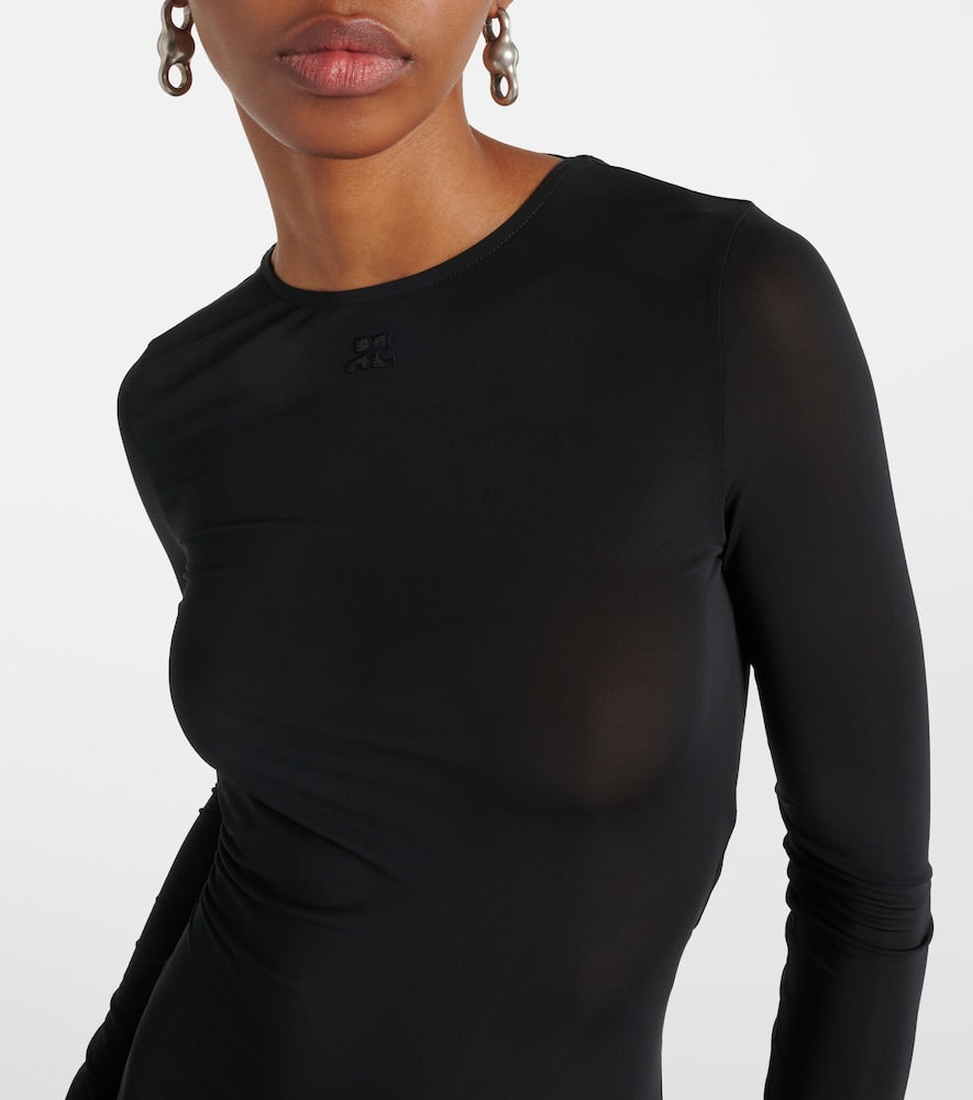 Courreges Open-back jersey midi dress