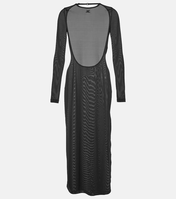 Courreges Open-back jersey midi dress