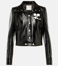 Courreges Reedition cropped vinyl jacket
