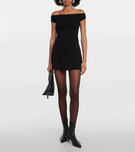 Courreges Ribbed-knit bustier mini dress