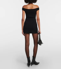 Courreges Ribbed-knit bustier mini dress