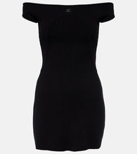 Courreges Ribbed-knit bustier mini dress