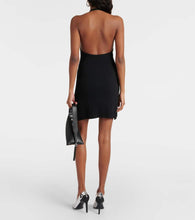 Courreges Ribbed-knit cotton-blend jersey minidress