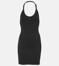 Courreges Ribbed-knit cotton-blend jersey minidress