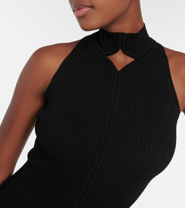 Courreges Ribbed-knit midi dress