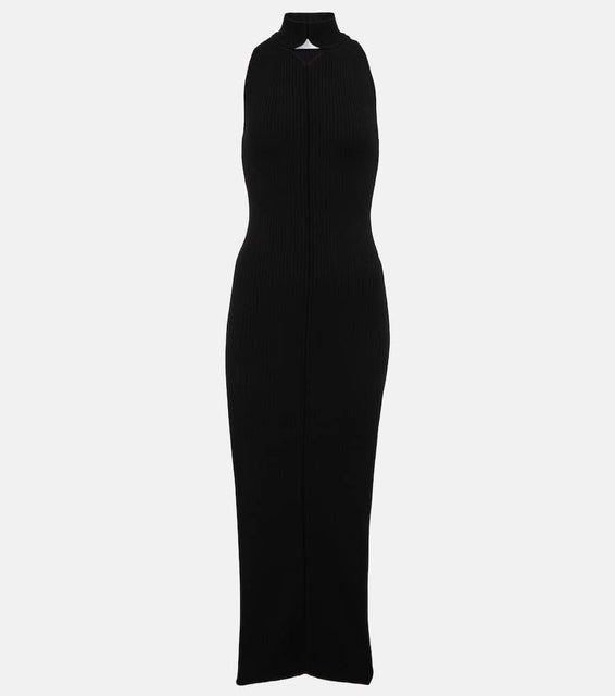 Courreges Ribbed-knit midi dress