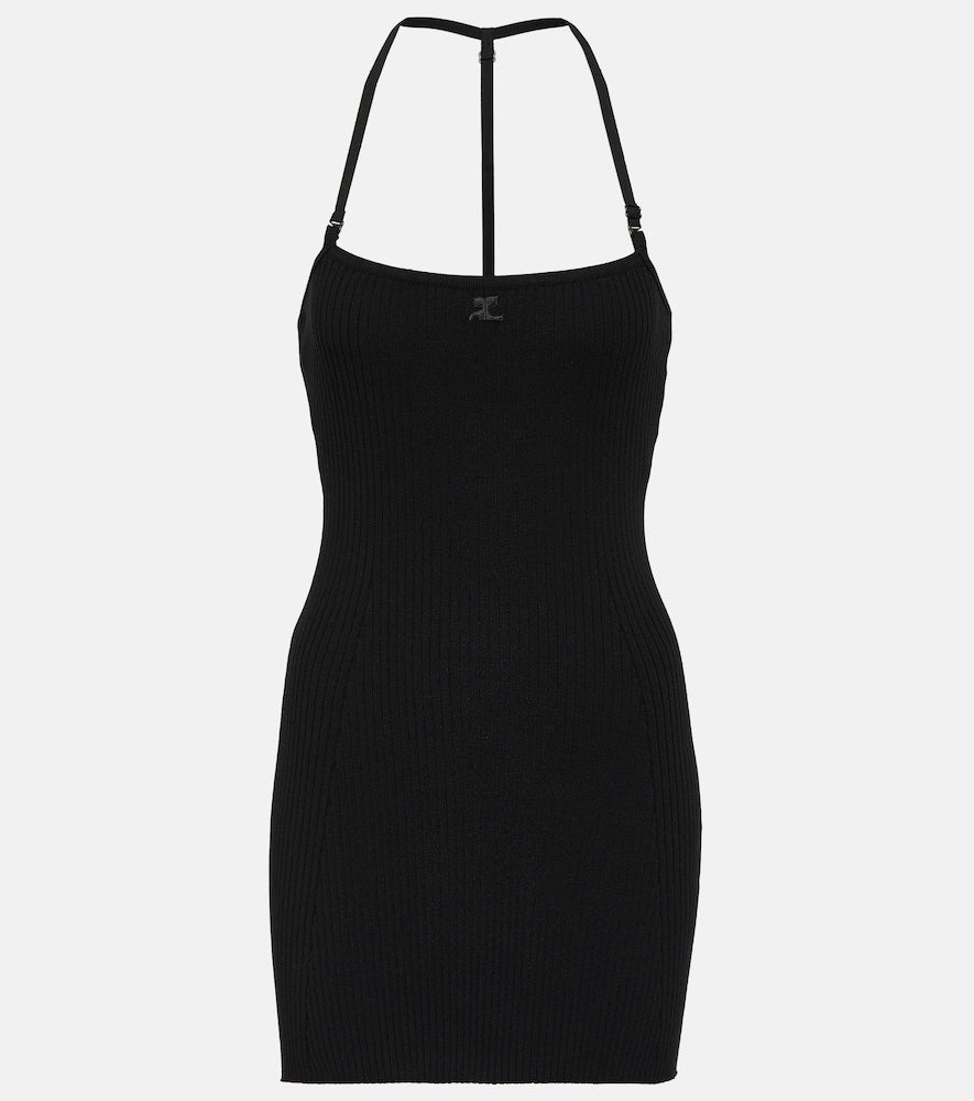 Courreges Ribbed-knit minidress. Courreges 罗纹针织迷你连衣裙