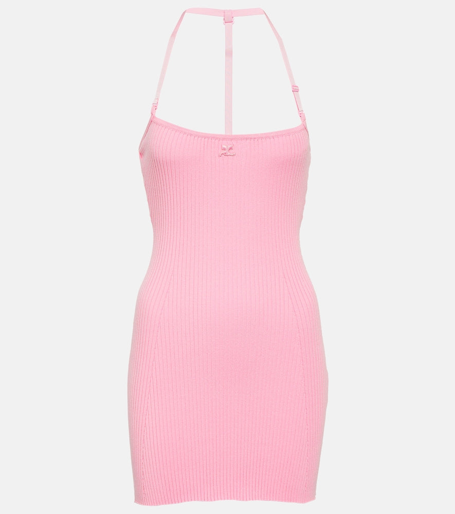Courreges Ribbed-knit minidress. Courreges 罗纹针织迷你连衣裙