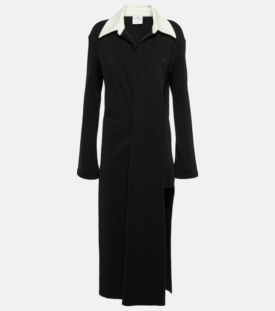 Courreges Twist cotton-blend piqu√É¬© polo dress