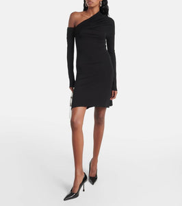 Courreges Twist one-shoulder crêpe minidress