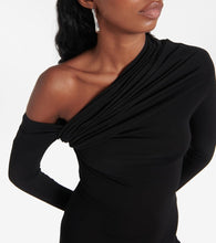 Courreges Twist one-shoulder crêpe minidress
