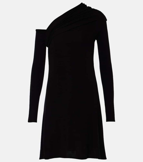 Courreges Twist one-shoulder crêpe minidress