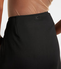Courreges Wool-blend midi skirt