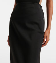 Courreges Wool-blend midi skirt
