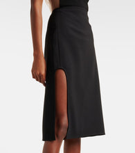 Courreges Wool-blend midi skirt