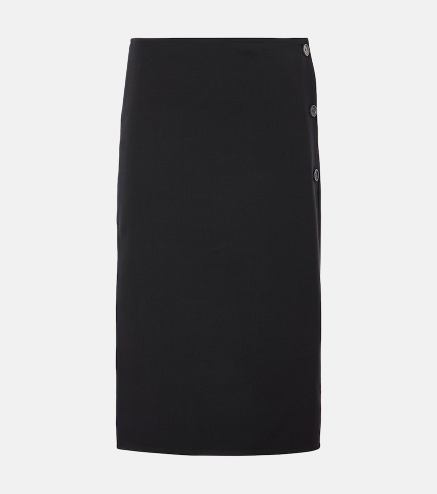 Courreges Wool-blend midi skirt - Courreges羊毛混纺中长裙