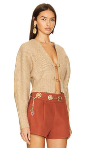 Cult Gaia Casella Cardigan in Beige