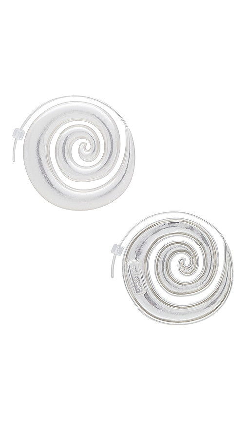 Cult Gaia Cassia Earrings in Metallic Silver