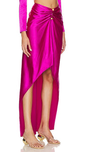 Cult Gaia Jacqui Skirt in Fuchsia