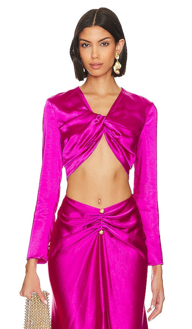 Cult Gaia Marta Top in Fuchsia - Haut Cult Gaia Marta en Fuchsia - Cult Gaia Marta 紫红色上衣 - Kultiges Gaia Marta Top in Fuchsia - Cult Gaia Marta 탑 - Top Cult Gaia Marta in colore Fucsia