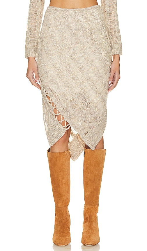 Cult Gaia Saphire Skirt in Cream - Jupe Cult Gaia Saphire en Crème - Cult Gaia 奶油色蓝宝石半身裙 - Cult Gaia Saphire Rock in Creme - Cult Gaia 사파이어 스커트 - Gonna Cult Gaia Saphire color crema