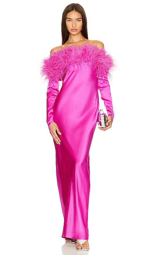 Cult Gaia Terra Gown in Fuchsia - Robe Cult Gaia Terra en Fuchsia - Cult Gaia Terra 紫红色礼服 - Cult Gaia Terra Kleid in Fuchsia - Cult Gaia 테라 가운 - Abito Cult Gaia Terra in colore fucsia