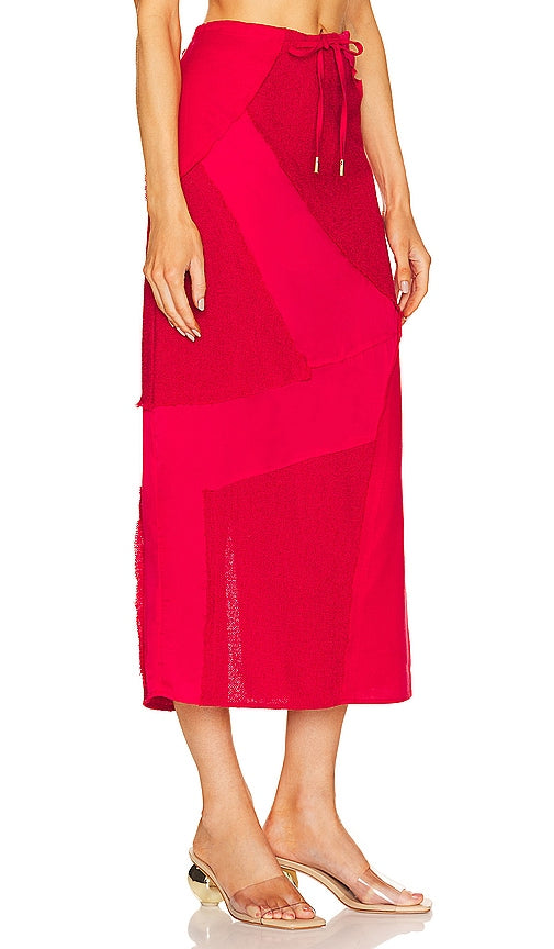 Cult Gaia Via Skirt in Red