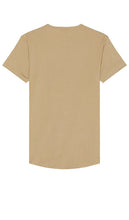 Cuts Ao Curve Hem Tee in Tan